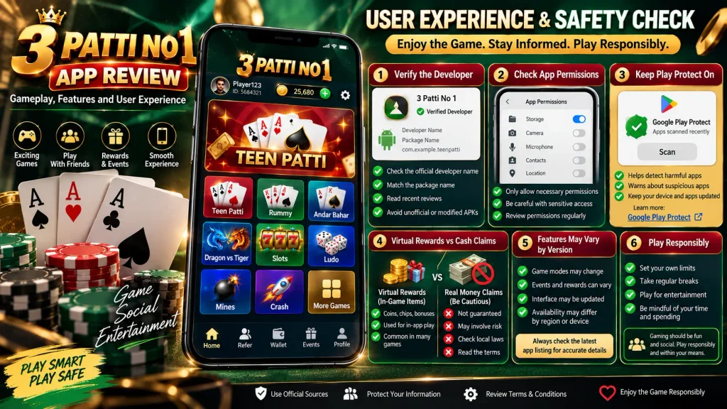 3 Patti No 1 App Review Android safety and user experience