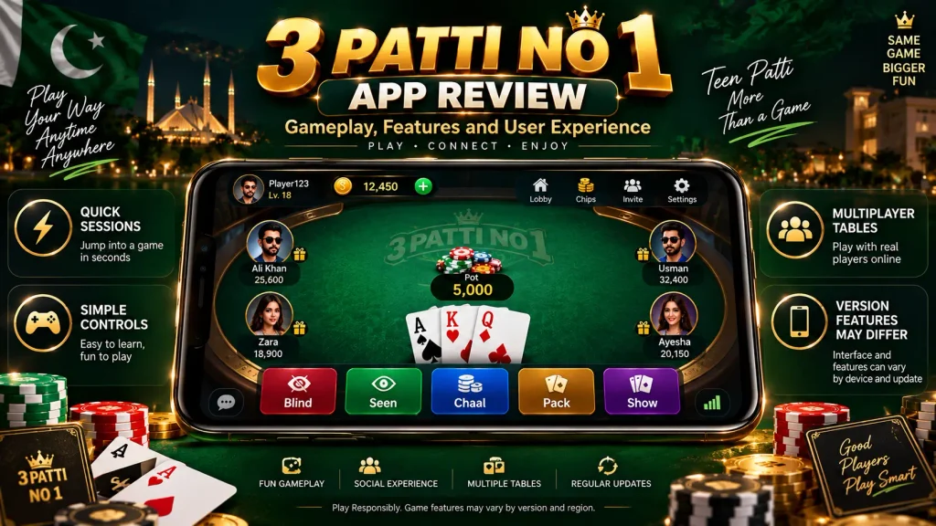 3 Patti No 1 App Review gameplay and mobile interface