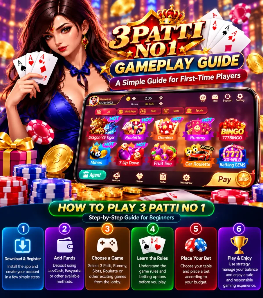 3 Patti No 1 Gameplay main lobby guide