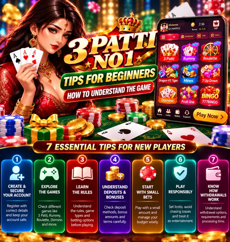 3 Patti No 1 Tips for Beginners game selection guide