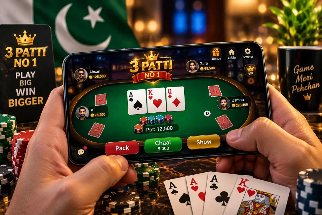 Teen Patti Online Pakistan mobile card game