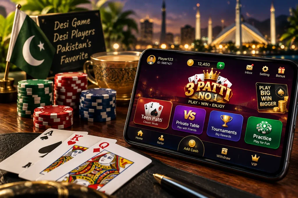 Teen Patti Online Pakistan mobile gaming